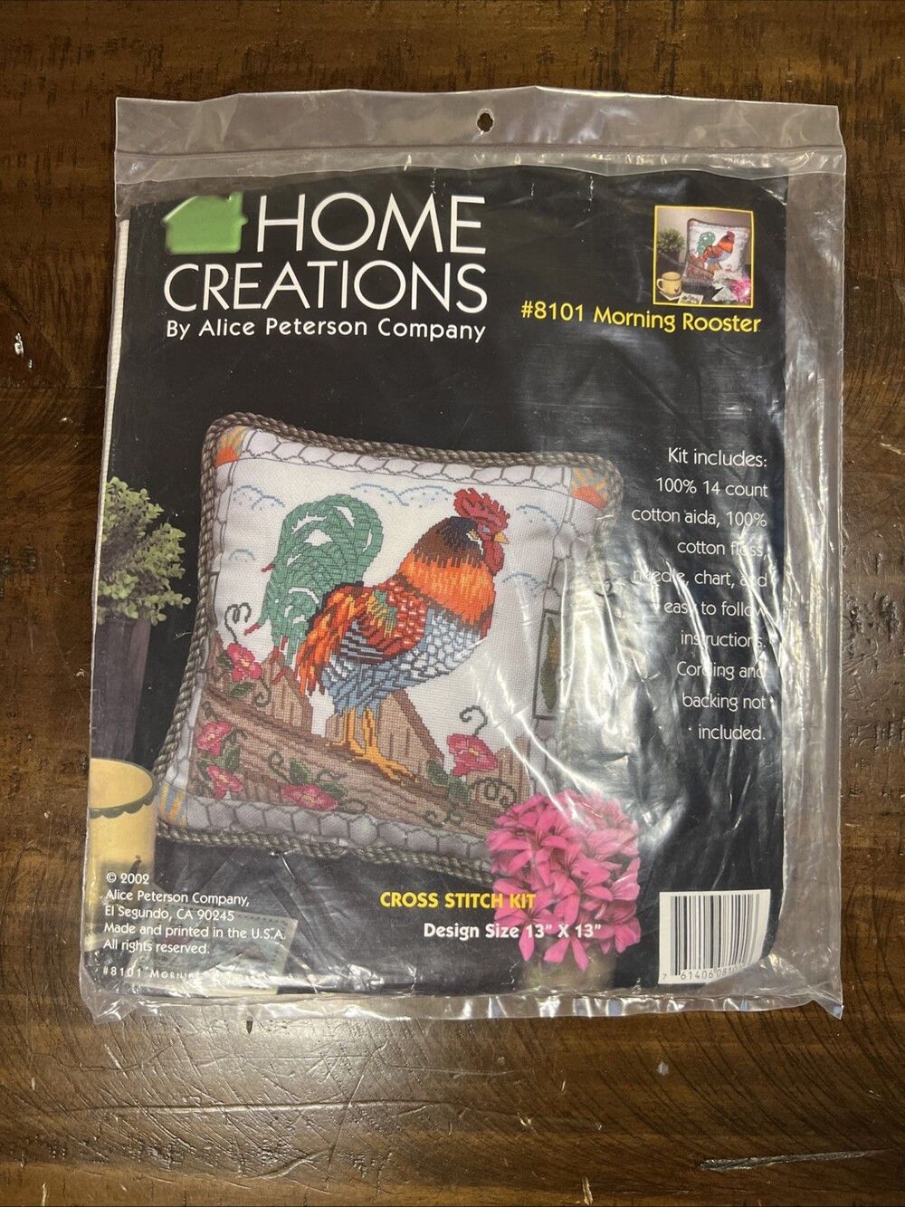 Vintage Home Creations by Alice Peterson Cross Stitch Kit Morning Rooster 2002